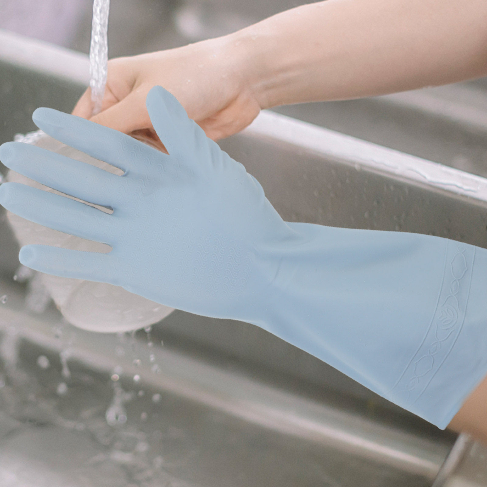 Dish Glove Rubber - 3 Pasang Sarung Tangan Cuci Piring