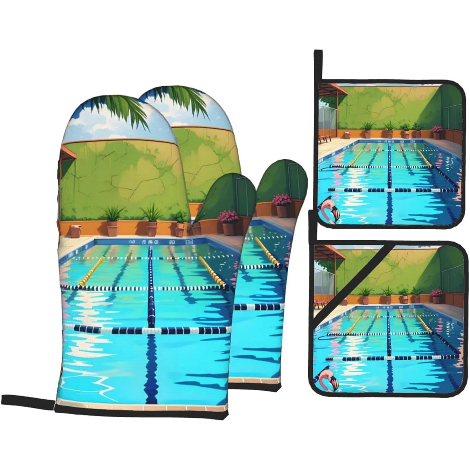 Oven Mitt Silicone - Sarung Tangan Oven dan Alas Panci