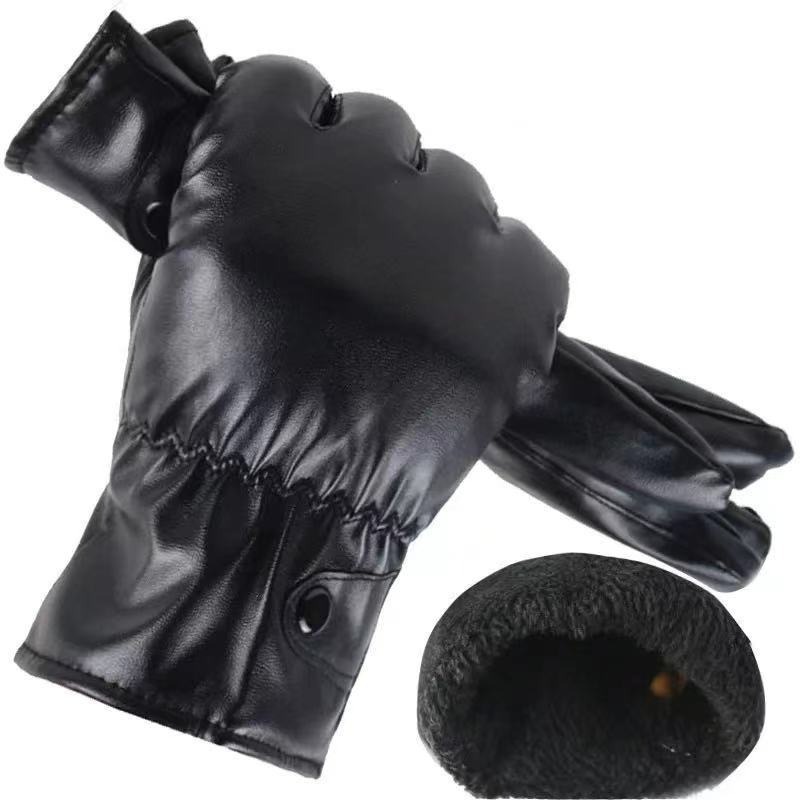 Sarung Tangan Kulit PU Hitam F - Leather Driving Glove ulasan dan harga