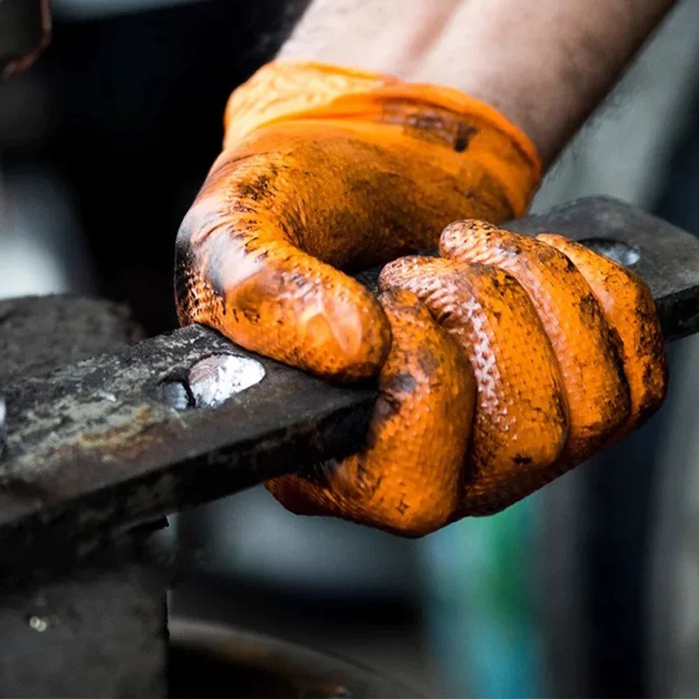 Sarung Tangan Nitril Oranye Tu - Nitrile Mechanic Glove ulasan dan harga