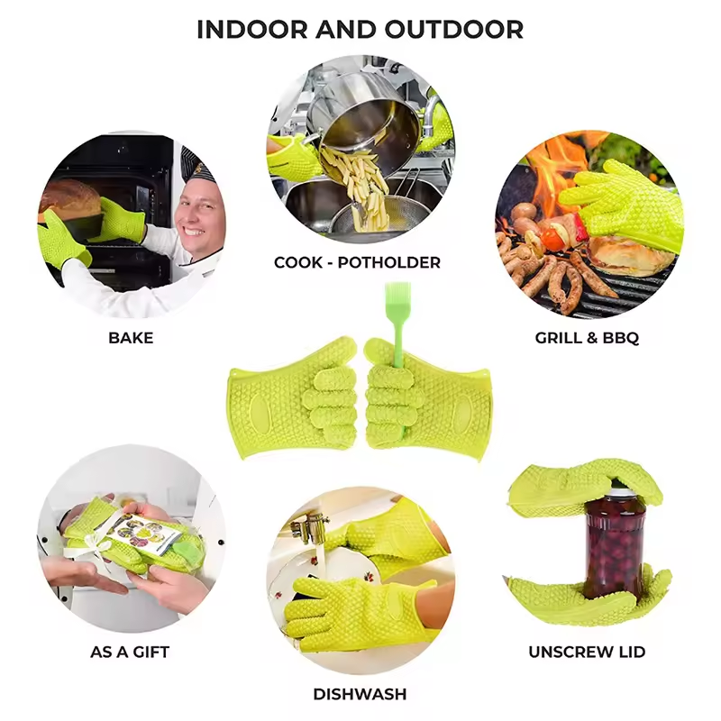 Sarung Tangan Silikon BBQ untu - Oven Mitt Silicone ulasan dan harga
