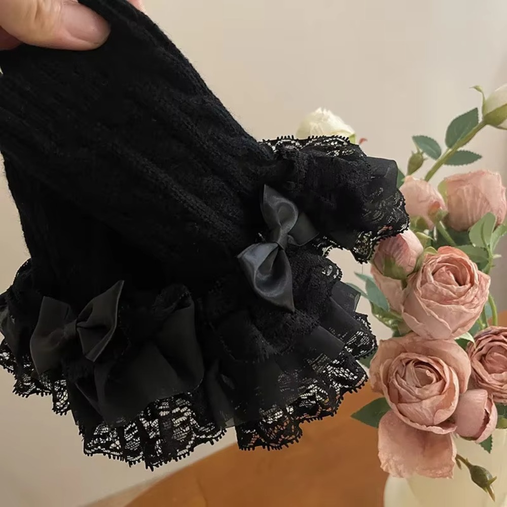 1 pasang sarung tangan renda b - Fingerless Glove Knit ulasan dan harga